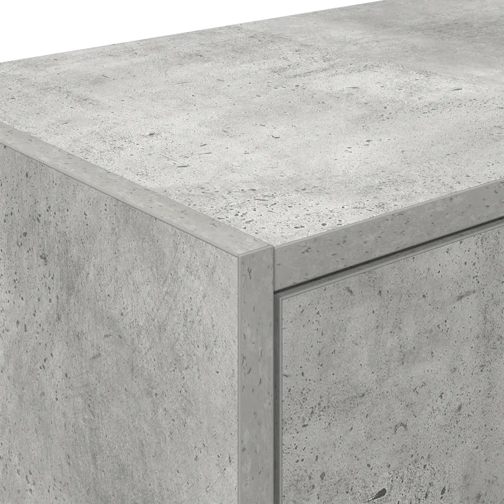 Pensili per Garage 2 pz Grigio Cemento in Legno Multistrato 860650