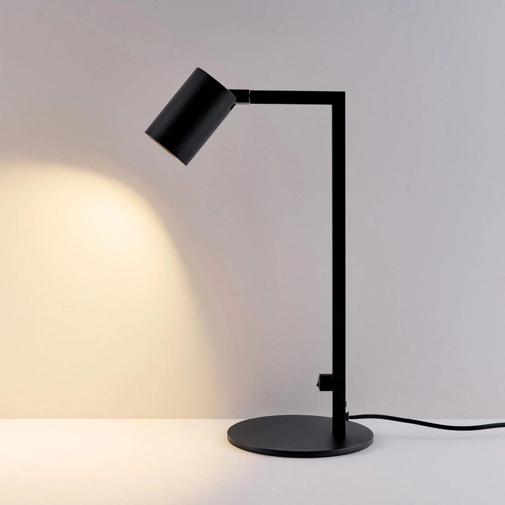 Lampada LED da tavolo scrivania comodino GU10 elegante moderna luce orientabile salotto ufficio camera albergo 230V NERO