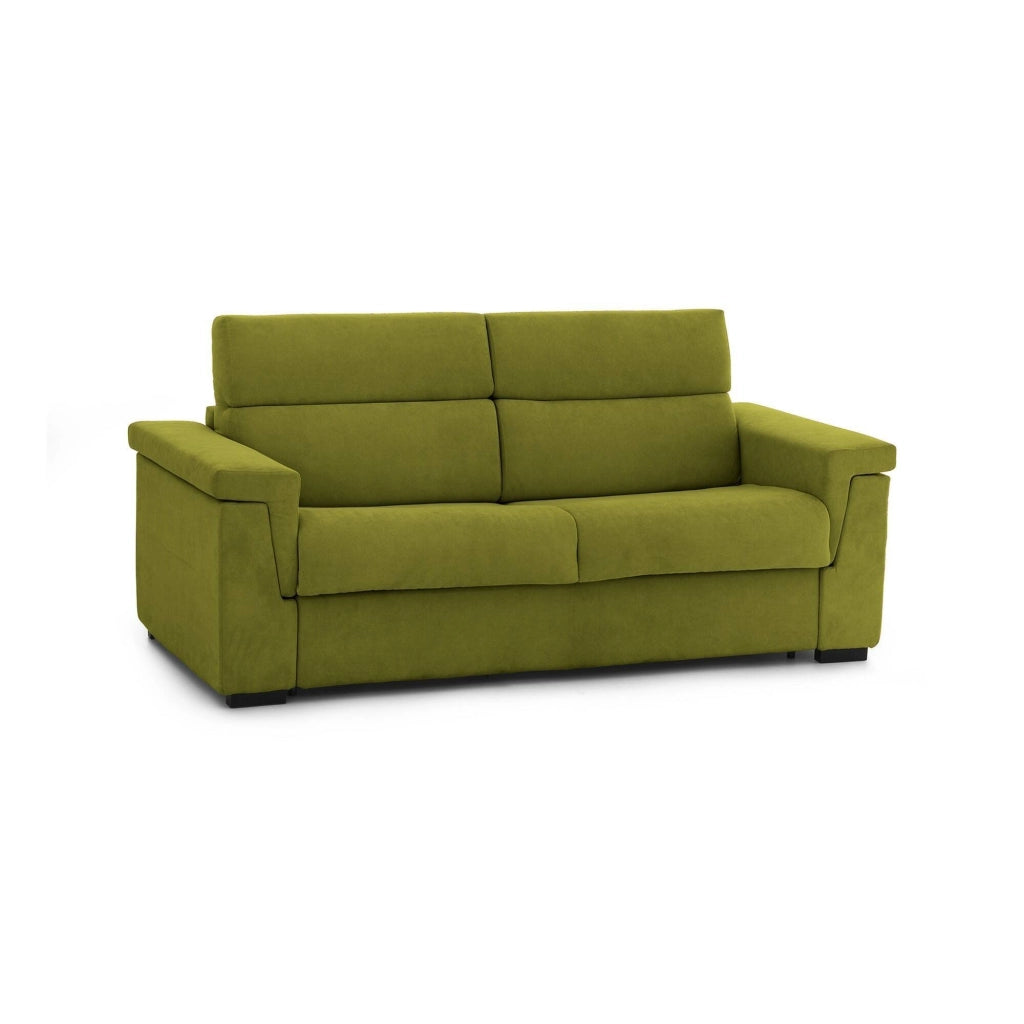 Brusasco, Divano Letto 2 Posti Sfoderabile Made in Italy, 205x95 cm Verde