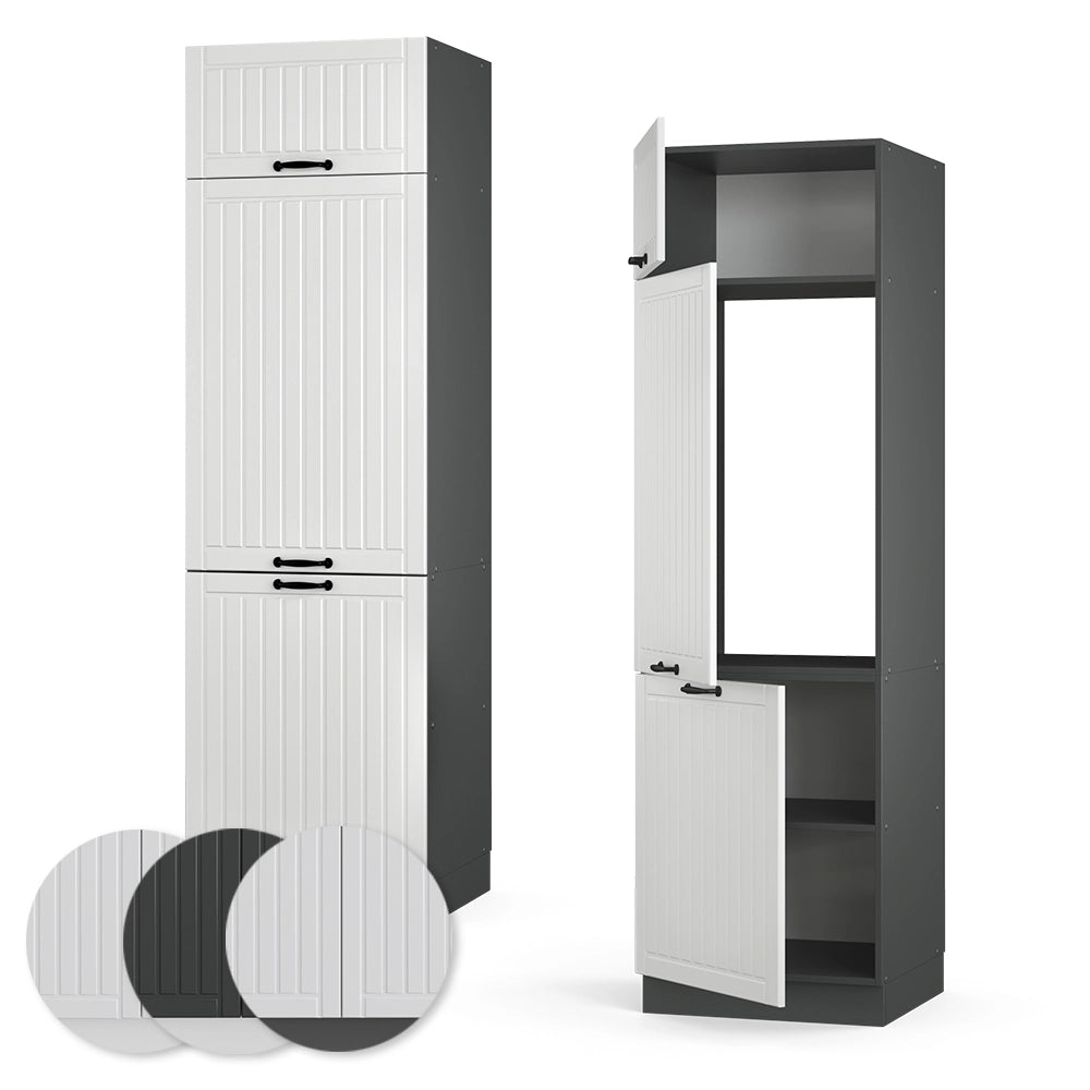Vicco Armadio frigorifero Bianco casa di campagna 60 cm