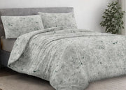 Copripiumino Sacco Piumone 100% Cotone Made In Italy Disegno Mitril - Singolo - Smeraldo