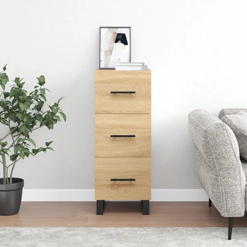 Credenza-Buffet-Armadio da cucina Rovere Sonoma 34,5x34x90 cm in Legno Multistrato 236672