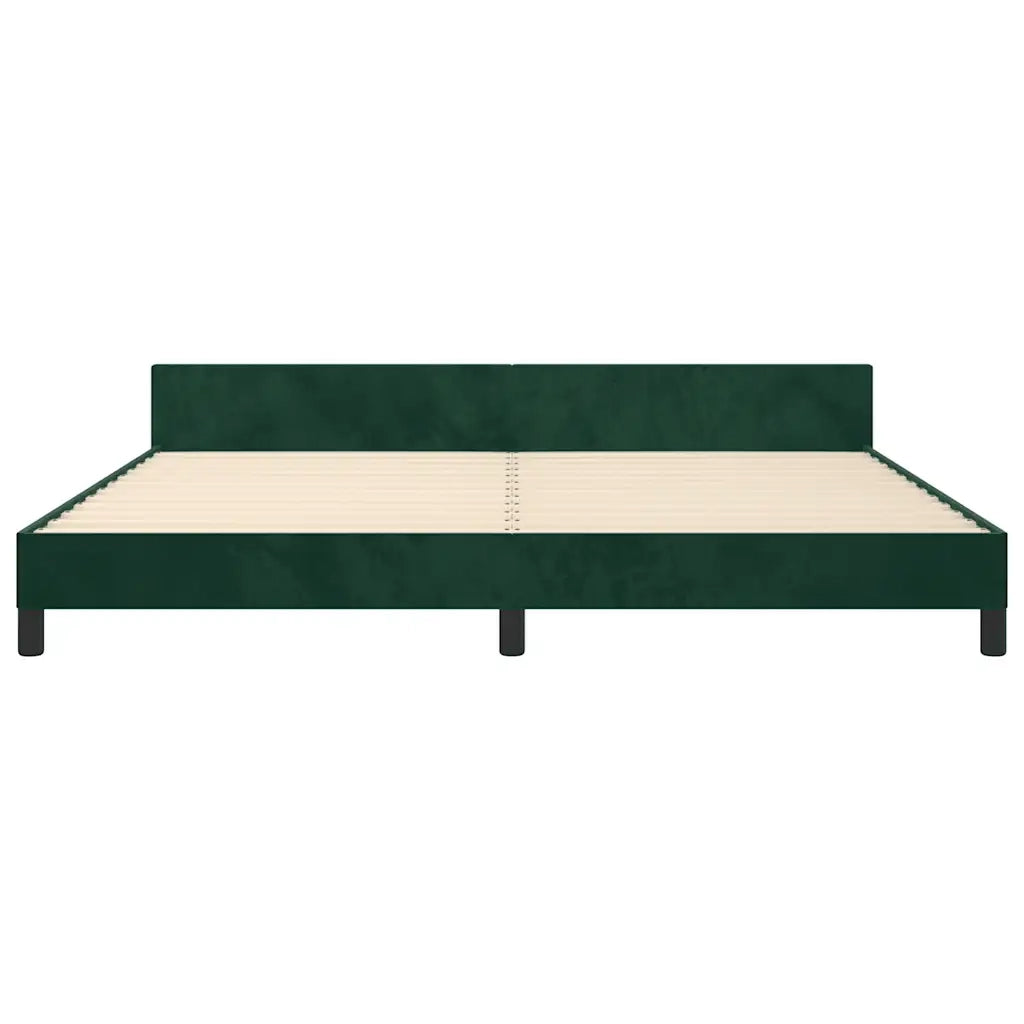 Giroletto con Testiera Verde Scuro 200x200 cm in Velluto cod mxl 63168