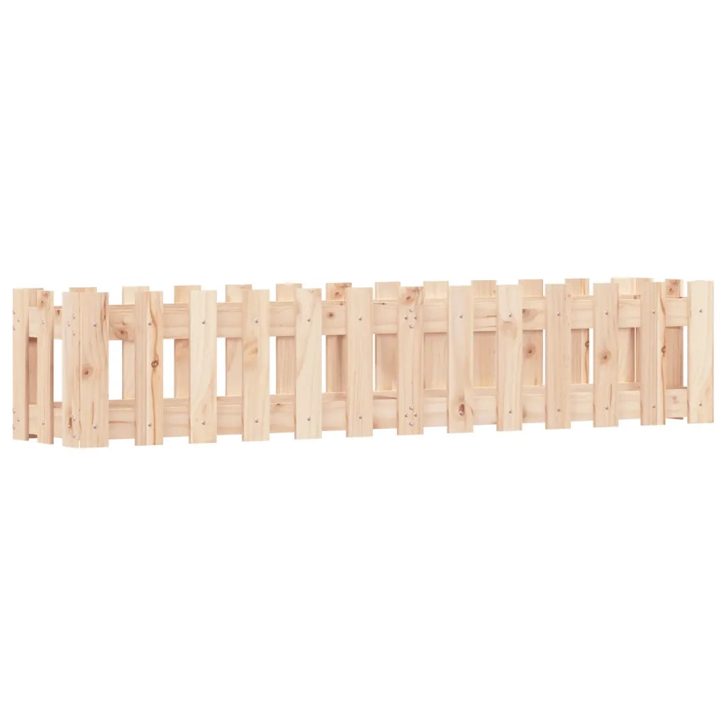 Fioriera | Cassetta per fiori | Vaso Rialzata Giardino a Recinzione 150x30x30 cm Legno Pino