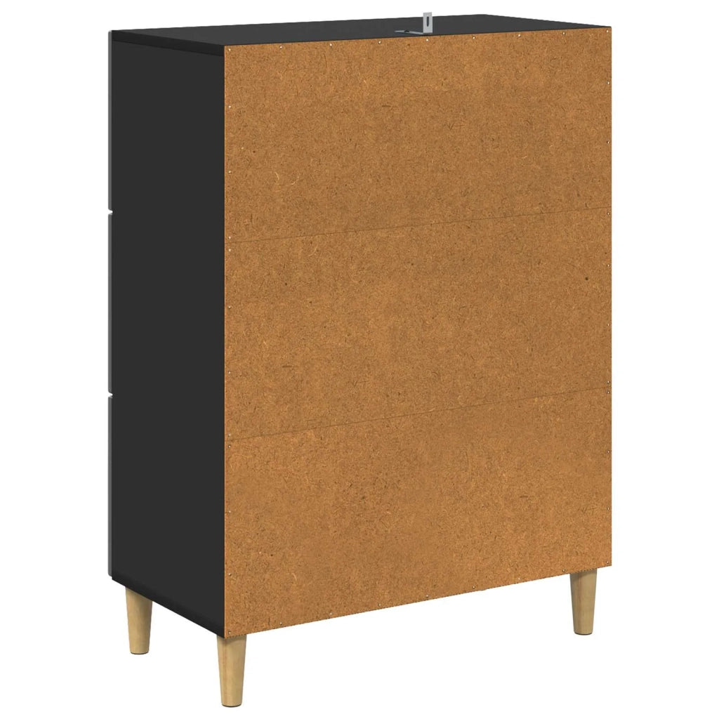 Mobile con Cassetti Nero 66 x 34,5 x 90 cm Legno ingegnerizzato 894606
