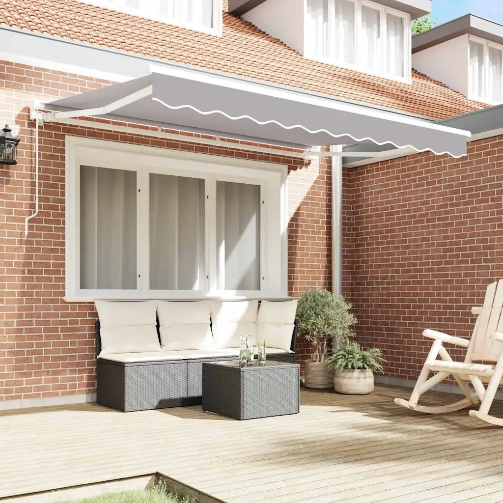 vidaXL Tenda Retrattile Grigio chiaro 300x200 cm Tessuto