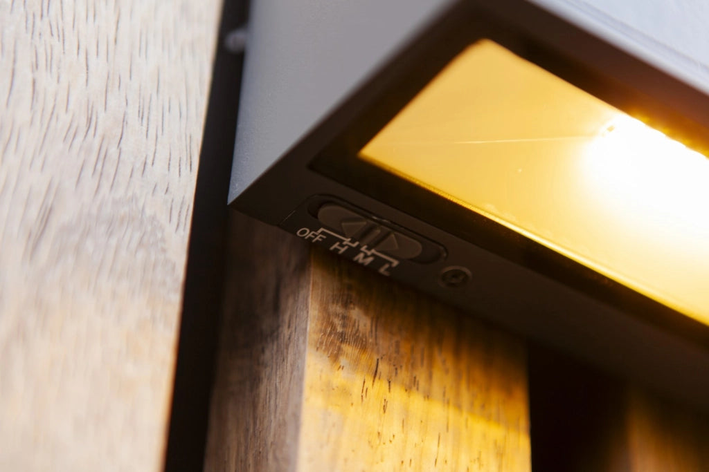 Applique esterna LED 9W 3000K ibrida solare INKA Lutec