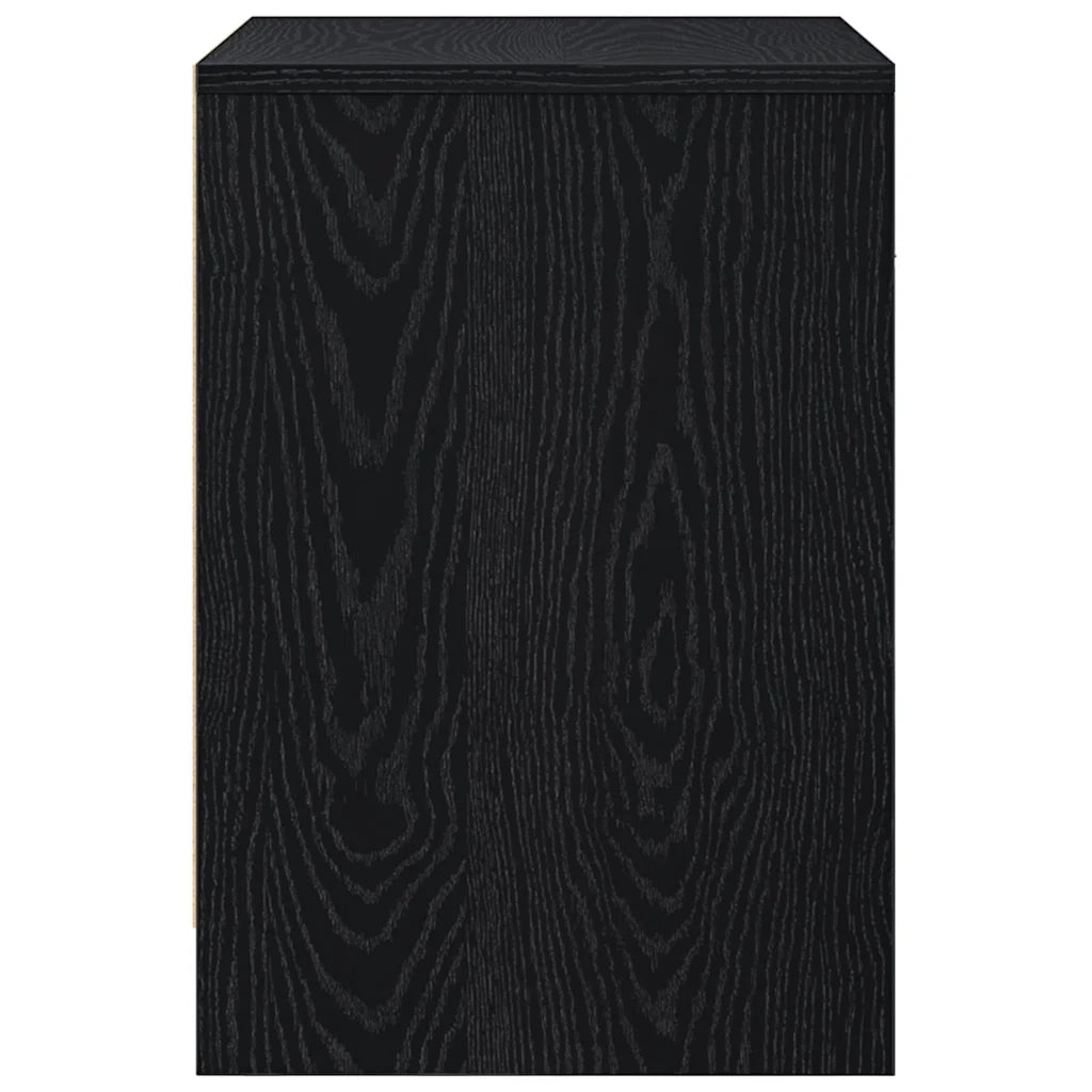 Comodini 2 pz con Cassetto-Set di 2 Tavolino da notte Nero 40x34x50 cm