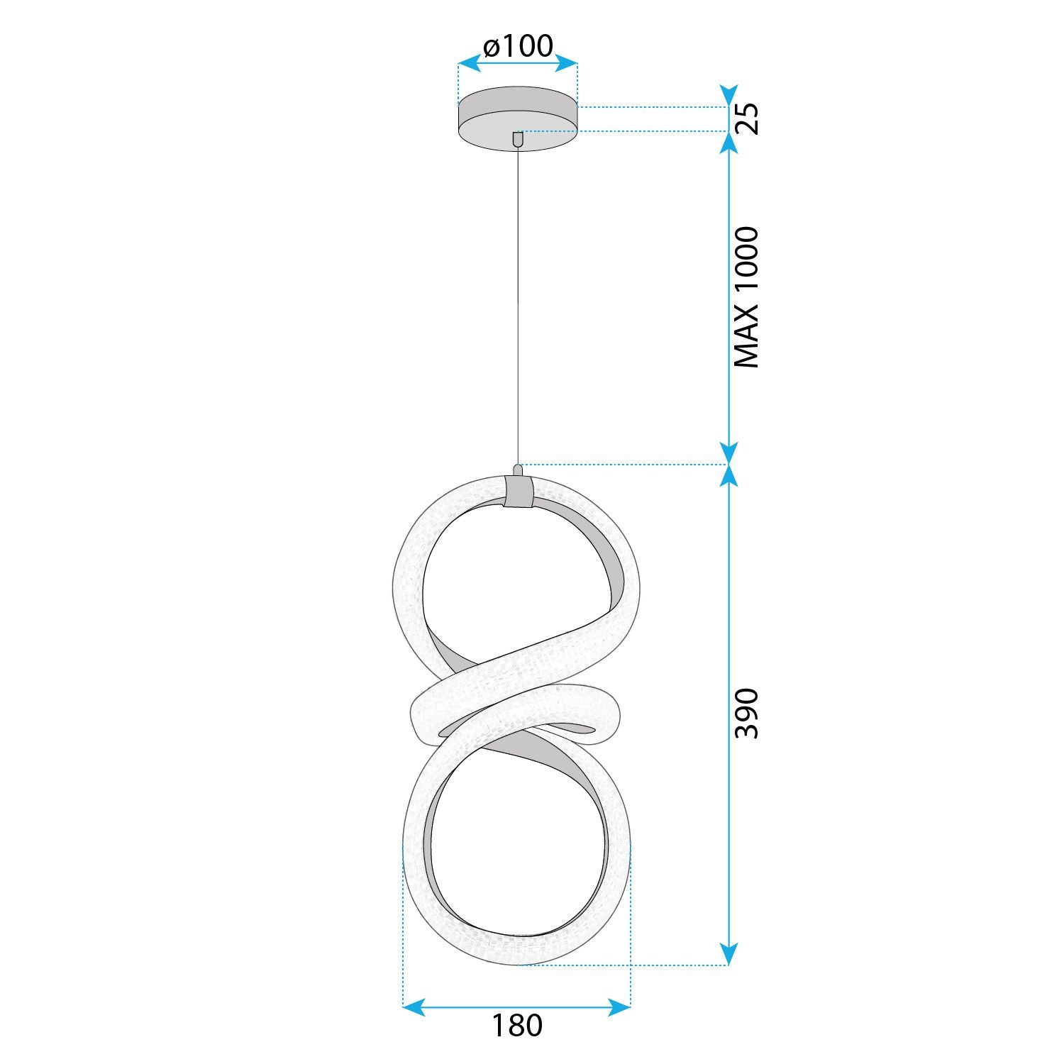Lampada A Sospensione Led G070-cp Gold