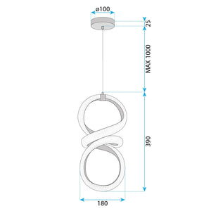 Lampada A Sospensione Led G070-cp Gold