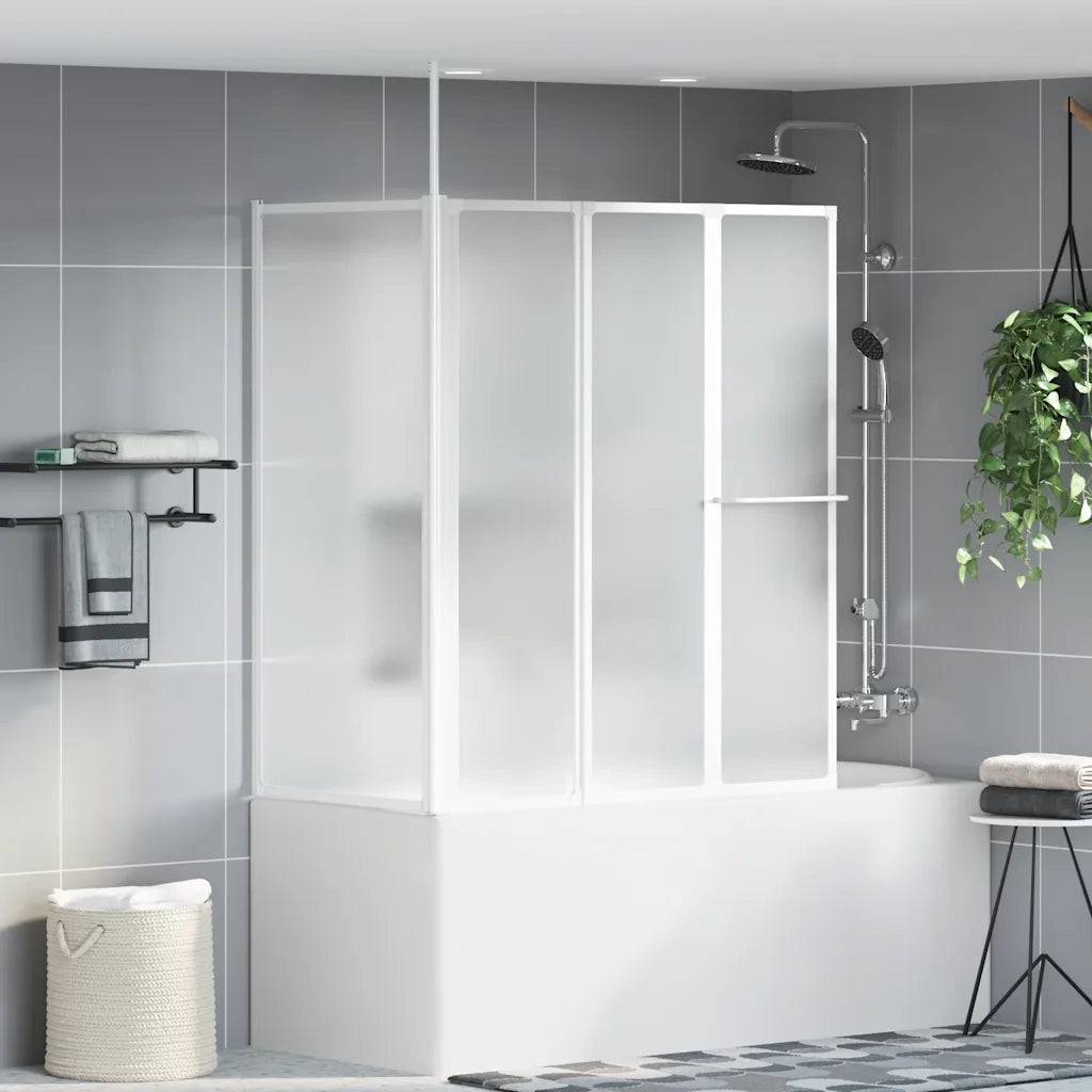 Schermo Box Doccia a L 70 x 120 x 137 cm 4 Pannelli Pieghevole 140787