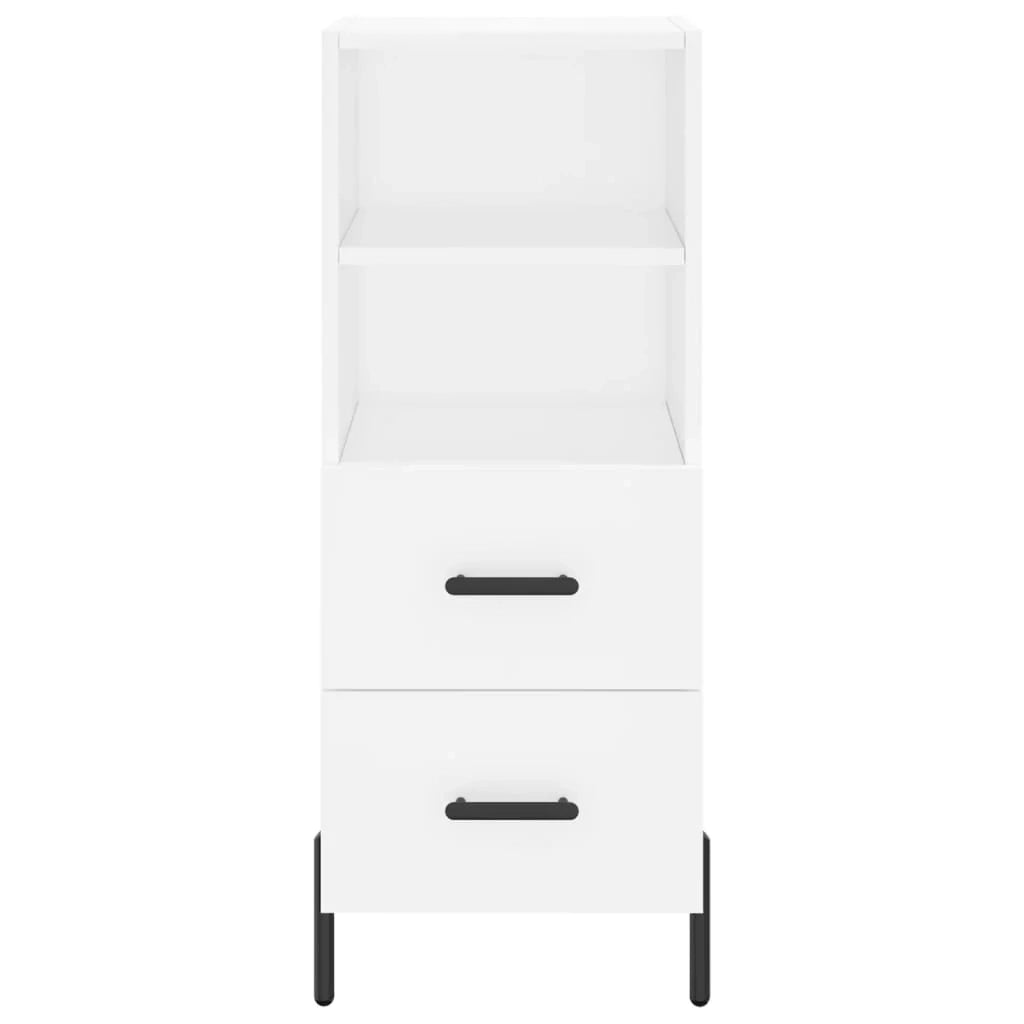 Buffet credenza cassettiera armadio mobile contenitore organizer cucina soggiorno salotto alto 34,5 x 34 x 180 cm legno ingegnerizzato bianco 02_0032369