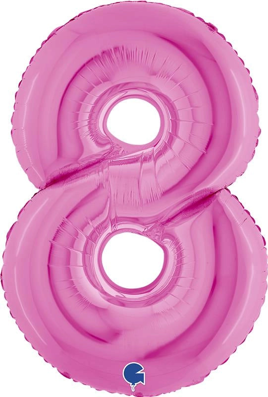 MAURY'S PALLONCINO MYLAR FUXIA "8" 26 POLLICI