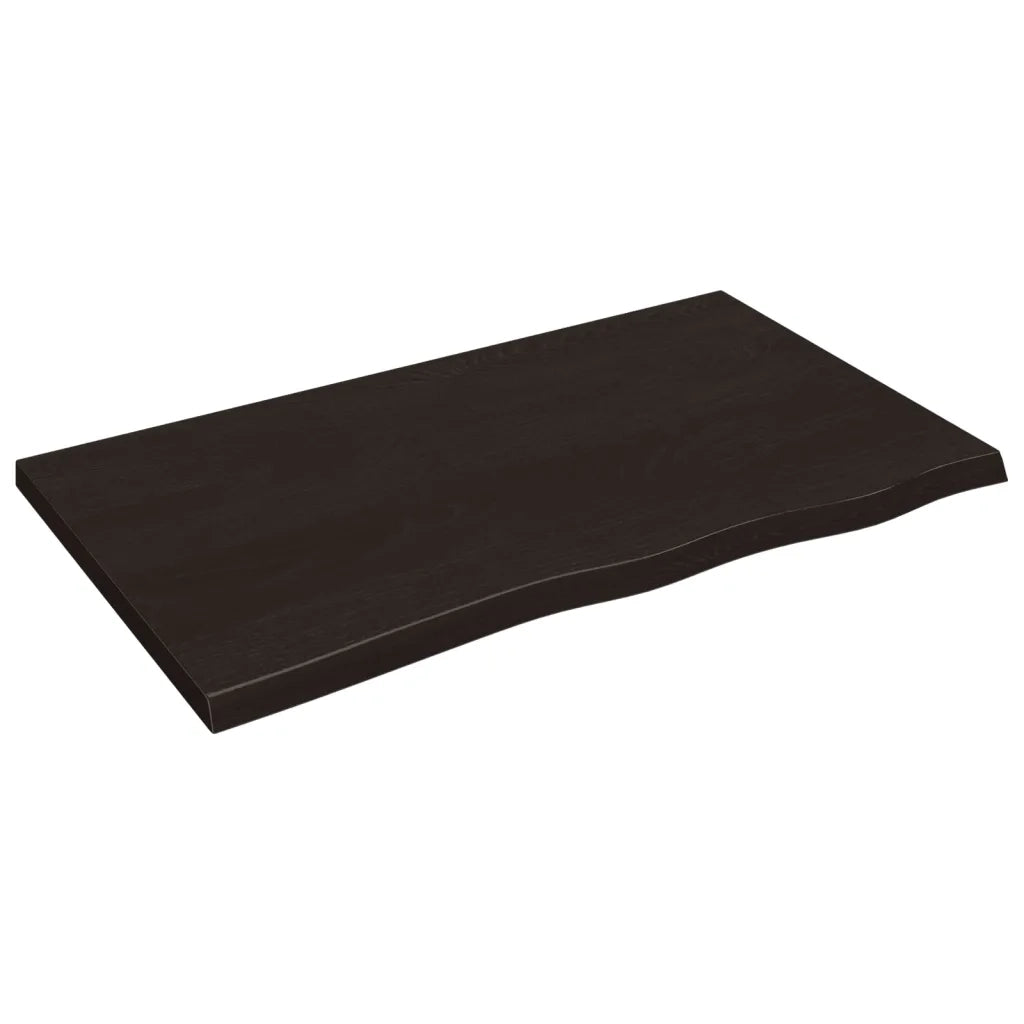 Ripiano Marrone Scuro 100x60x(2-4) cm Massello Rovere Trattato 363810