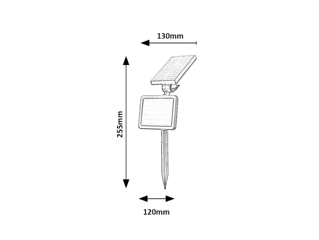 Applique solare LED 9,6W 4000K nera IP44 Rabalux Kelna