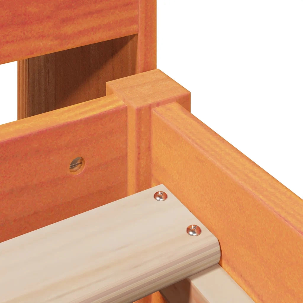 Letto singolo | Letto per adulti | Letto senza Materasso Marrone Cera 75x190 cm in Legno di Pino