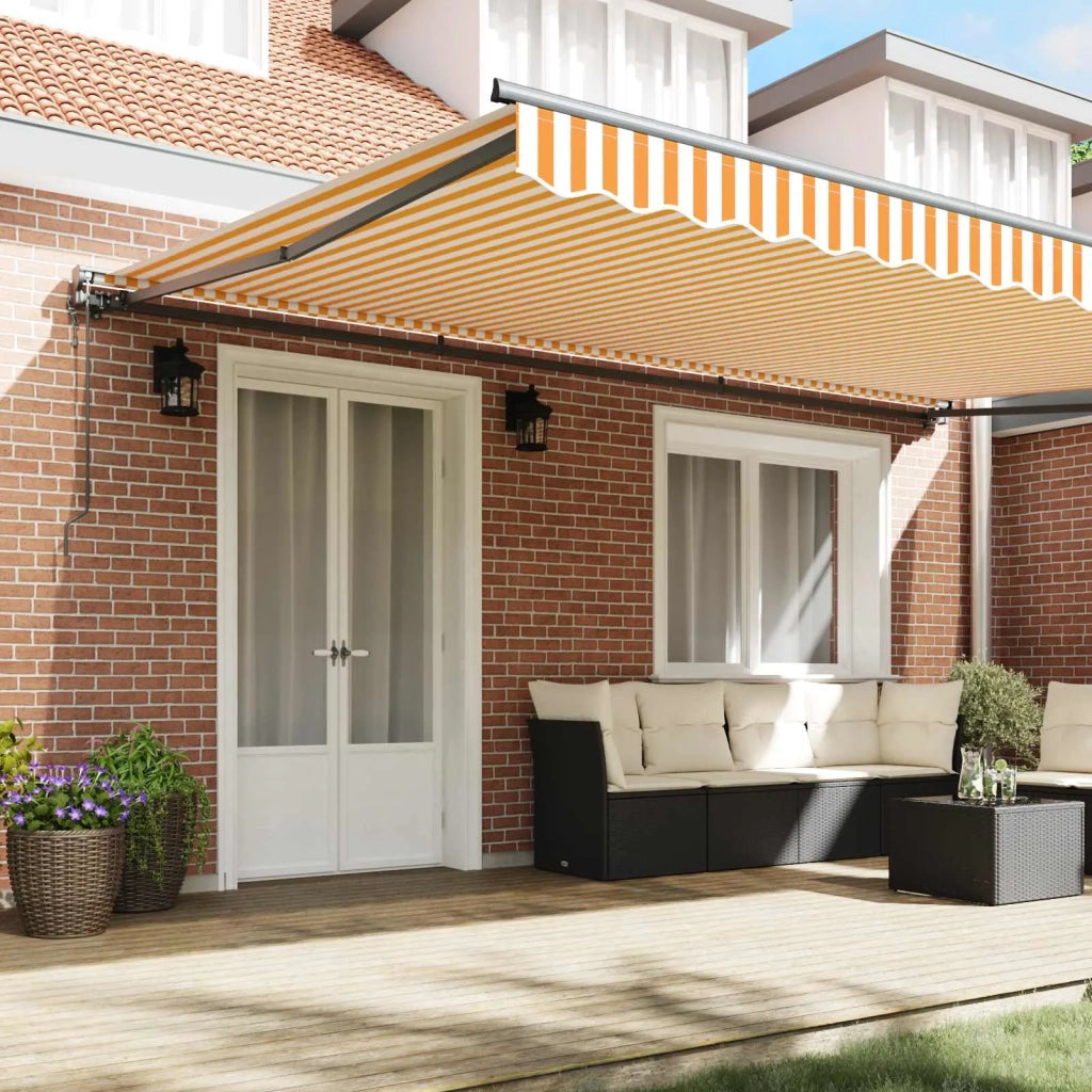 Struttura della tenda Giallo e Bianco 500 × 300 cm 3331210