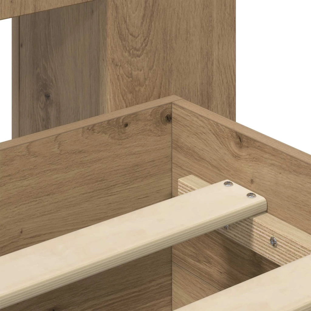 Telaio del letto con storage Rovere Artigianale 100 x 200 cm