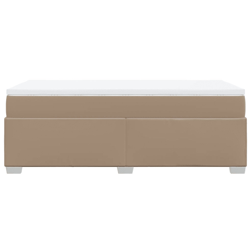 vidaXL Giroletto a Molle con Materasso Cappuccino 80x200 cm Similpelle