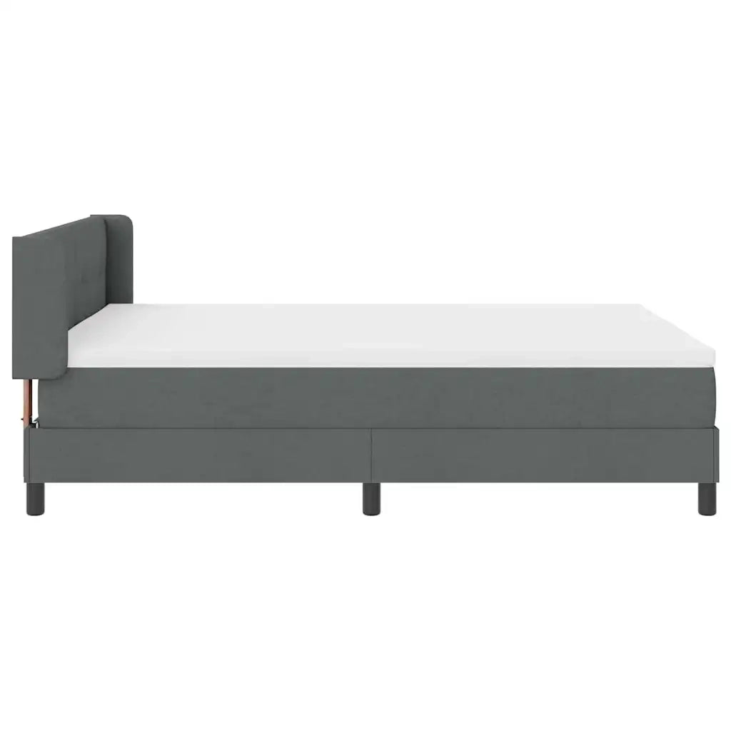 Letto a molle con testiera Grigio scuro 200 x 160 cm Tessuto 3341112