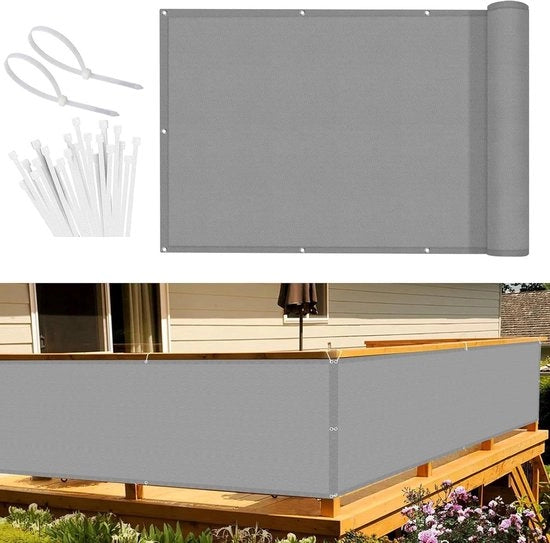 Protezione visiva e copertura balcone grigio - schermo balcone PES 90x300m