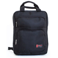 Zaino Porta Pc iPad Tablet in Poliestere Doppia Tasca Frontale Ravizzoni EGO Nero