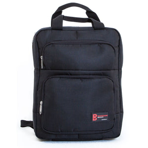 Zaino Porta Pc iPad Tablet in Poliestere Doppia Tasca Frontale Ravizzoni EGO Nero