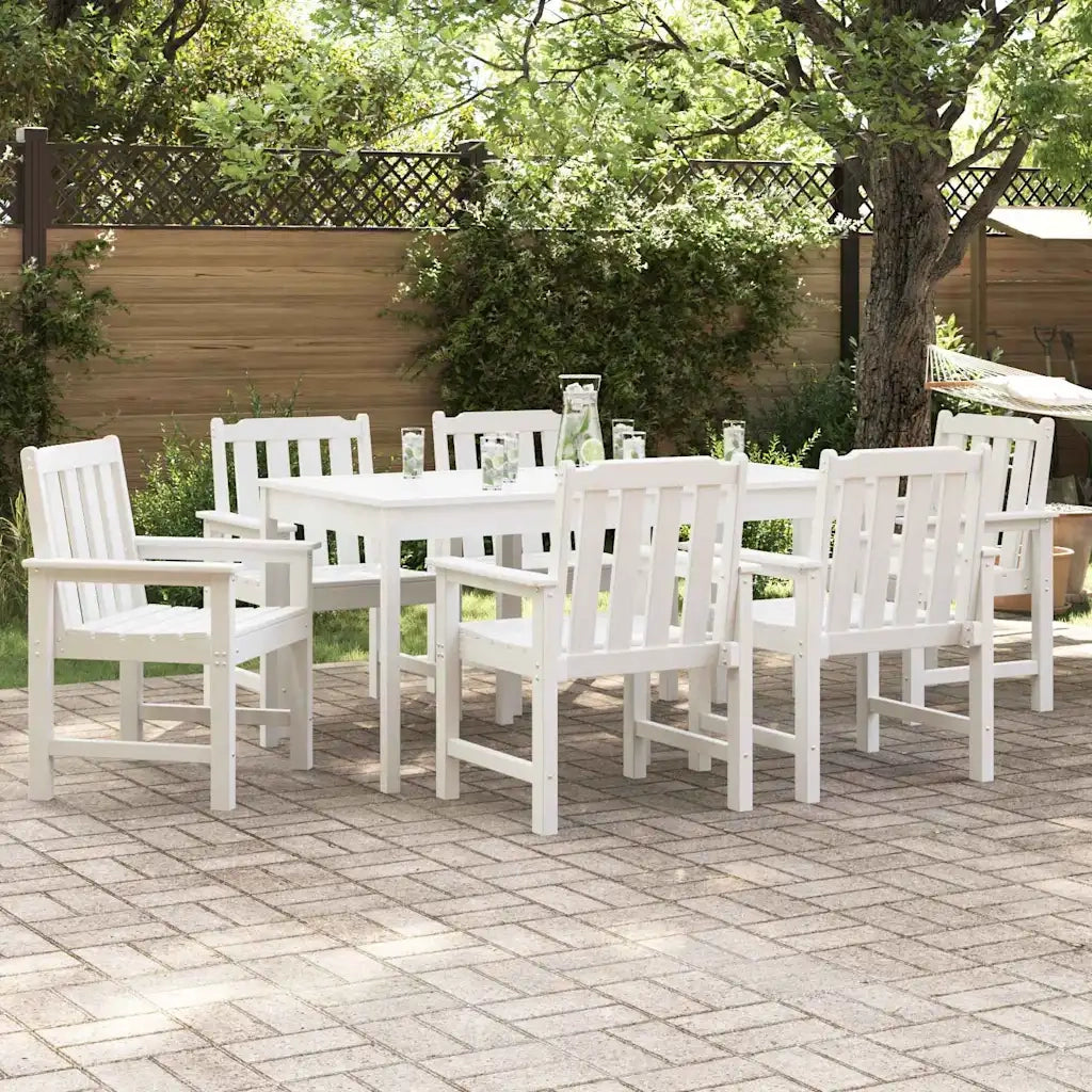 Sedia da Giardino 6 pcs Bianco 65.5 x 59 x 88 cm Polietilene 3335798