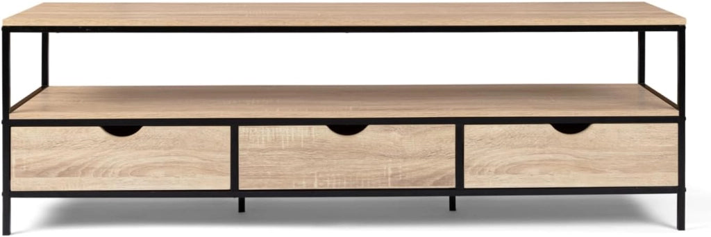 Porta TV DETROIT da 160 cm con 3 cassetti dal design industriale