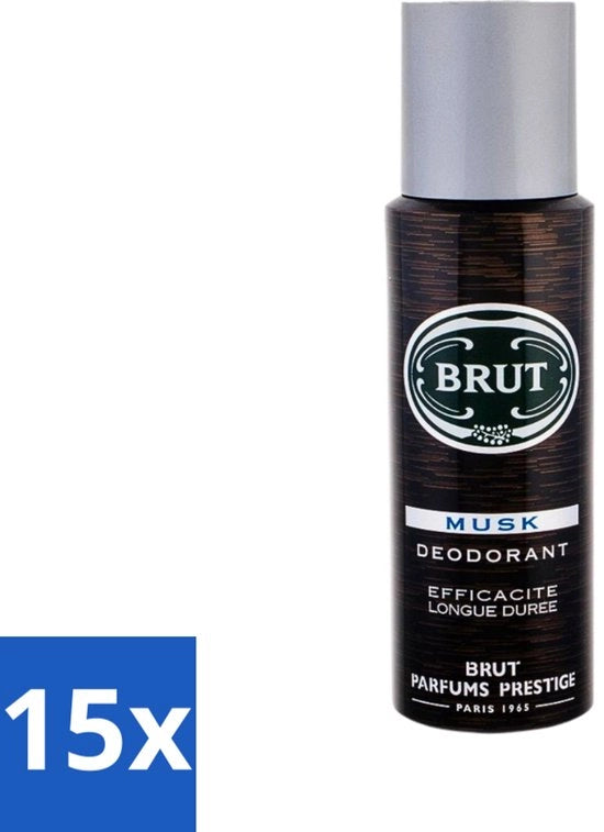 15 x Spray deodorante - Profumo muschio - Odore maschile classico - 200ml - Profumo muschio - Spray deodorante maschile - Odore muschio - Profumo legno