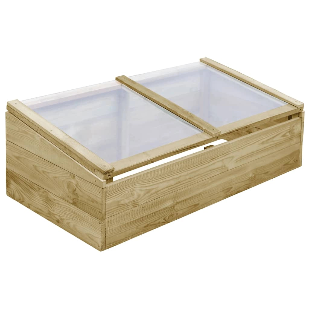Serre set di 2 in legno di pino impregnato 100 x 50 x 35 cm verde 02_0044666