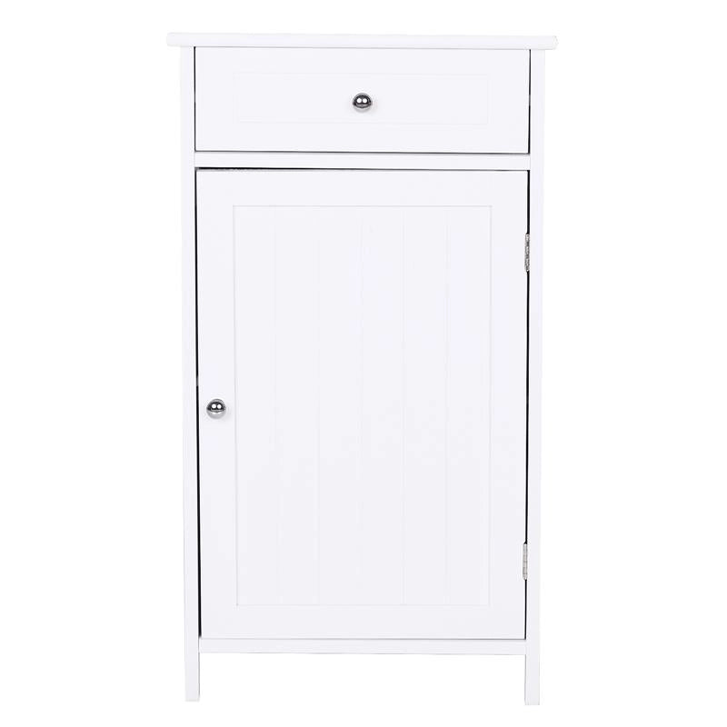 MOBILETTO DA BAGNO CON ANTA E CASSETTO BIANCO 43 X 34 X 77CM