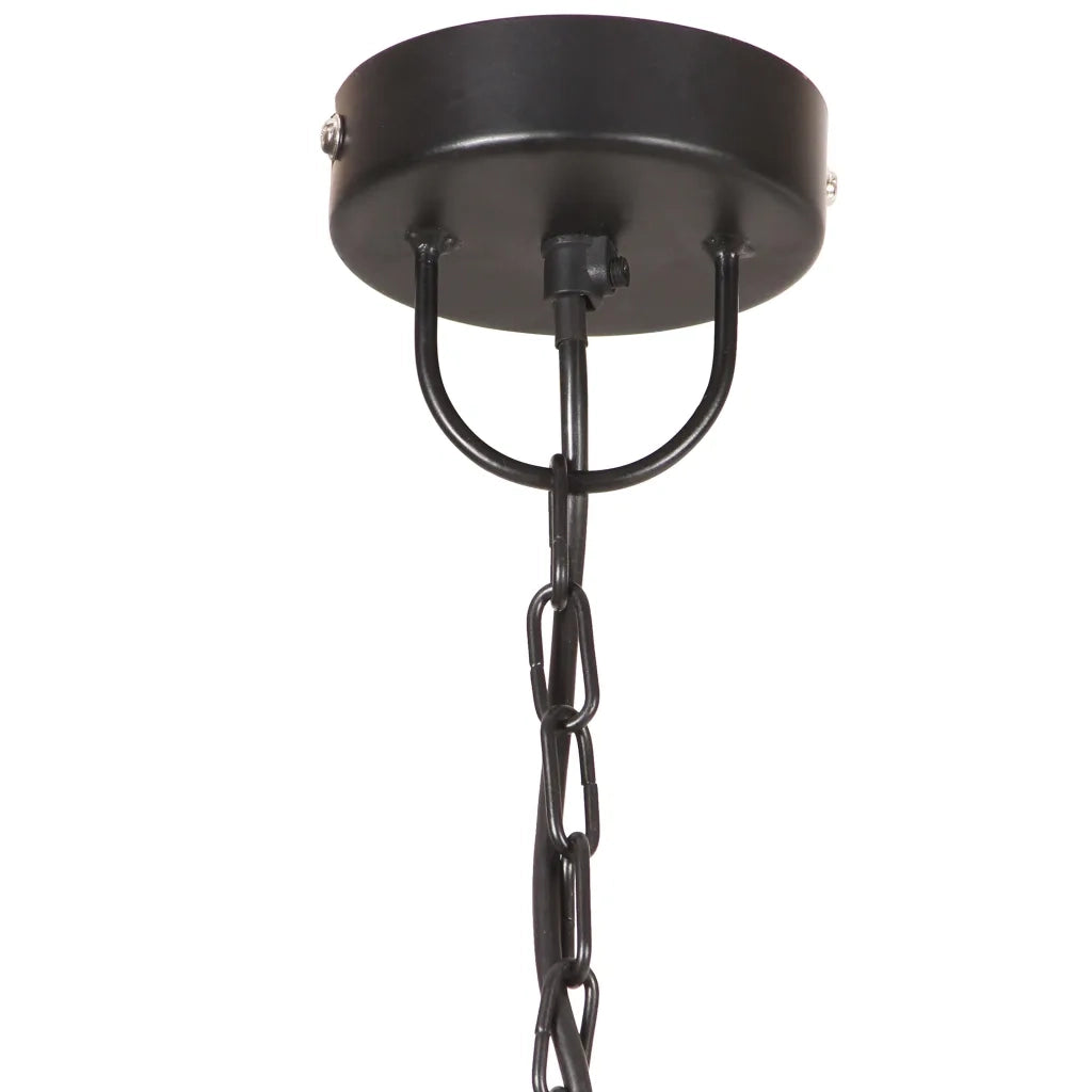 Lampada a Sospensione Industriale 25 W Nera Rotonda 30 cm E27 CFW7142644