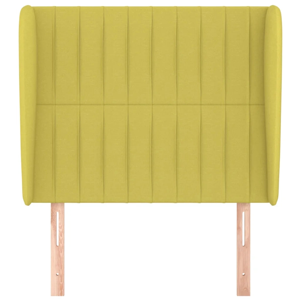 Testiera ad Orecchio Verde 103x23x118/128 cm in Tessuto
