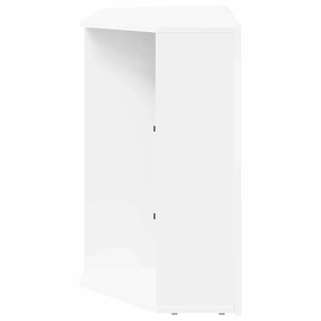 Mobile TV LED Angolare Bianco 100x40x68cm Legno multistrato 889785