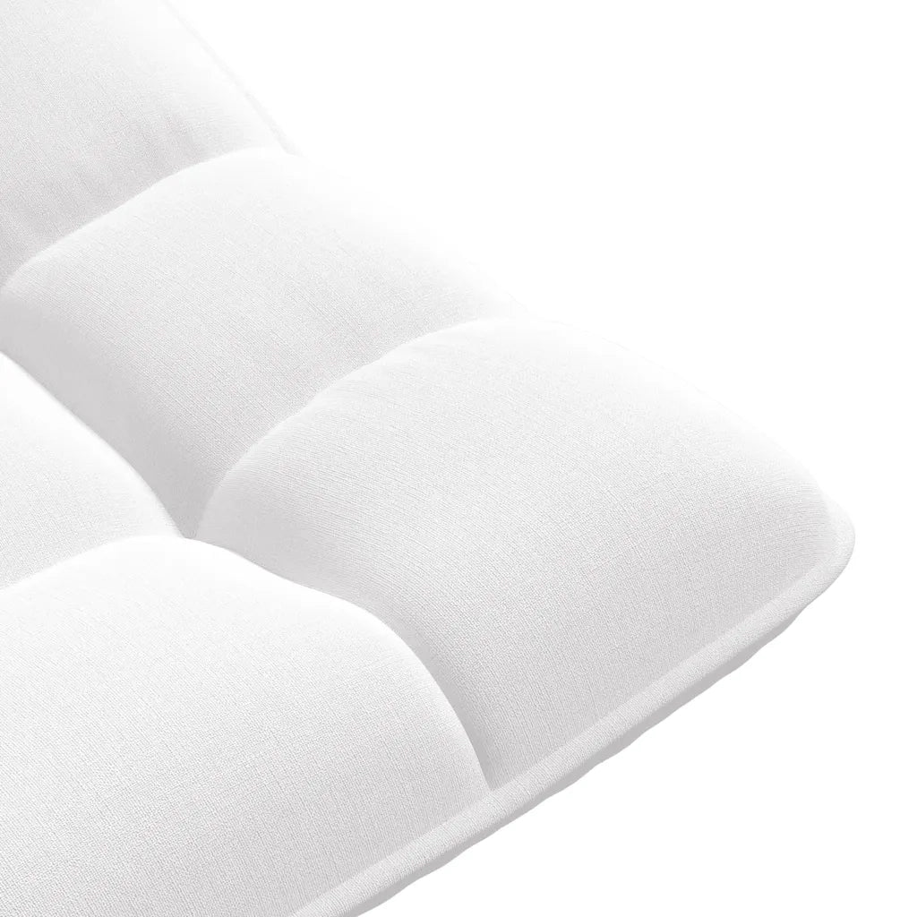 Sedia da Terra Girevole Bianco 70x51x79 cm in Tessuto 4019730