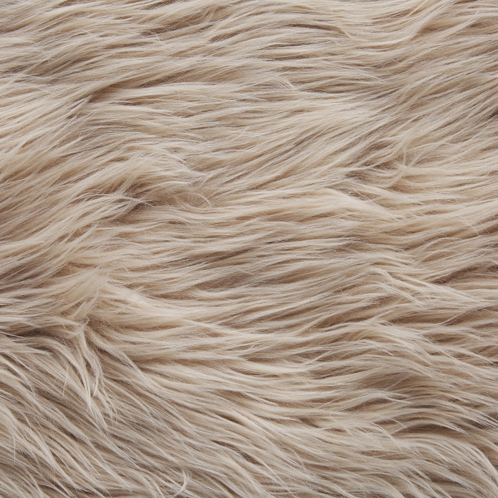 Tappeto in finta pelle di pecora beige 60 x 180 cm stile rustico classico per interni