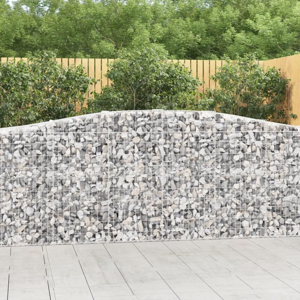 Cesti Gabbioni ad Arco 6 pz 400x50x100/120 cm Ferro Zincatocod mxl 100037