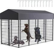 Kennel per cani - Recinzione per cani - Recinzione per cani - Sedia - Recinzione per cani - Per cani grandi - Impermeabile - Nero - Dimensioni 248x119x165 cm