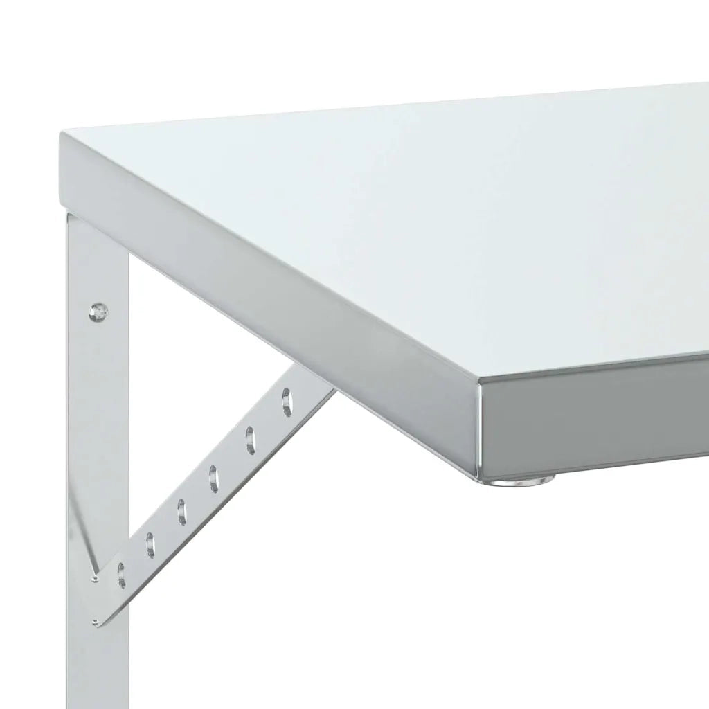 Mensole a Muro 2 pz 75x40 cm Argento in Acciaio Inossidabile 3214505
