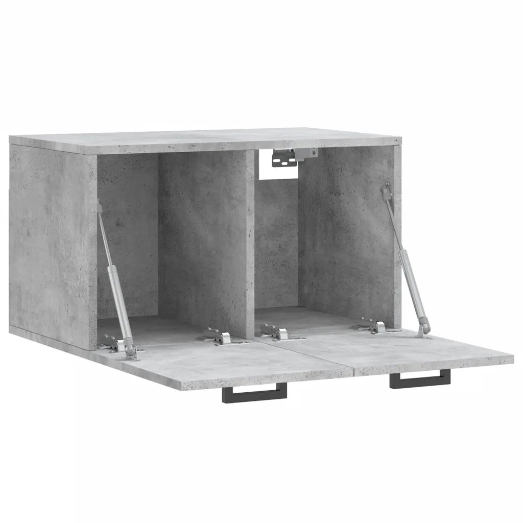 Mobile a Parete Grigio Cemento 60x36,5x35 cm Legno Multistrato 830024