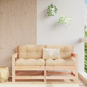 Sedia da patio-Sedie da Giardino con Cuscini 2 pz Legno Massello di Pino 957390