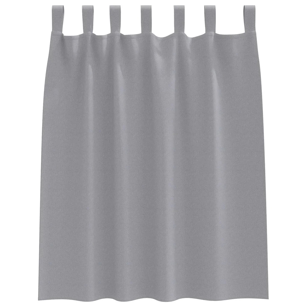 vidaXL Tende con tende 2 pcs Grigio chiaro Poliestere