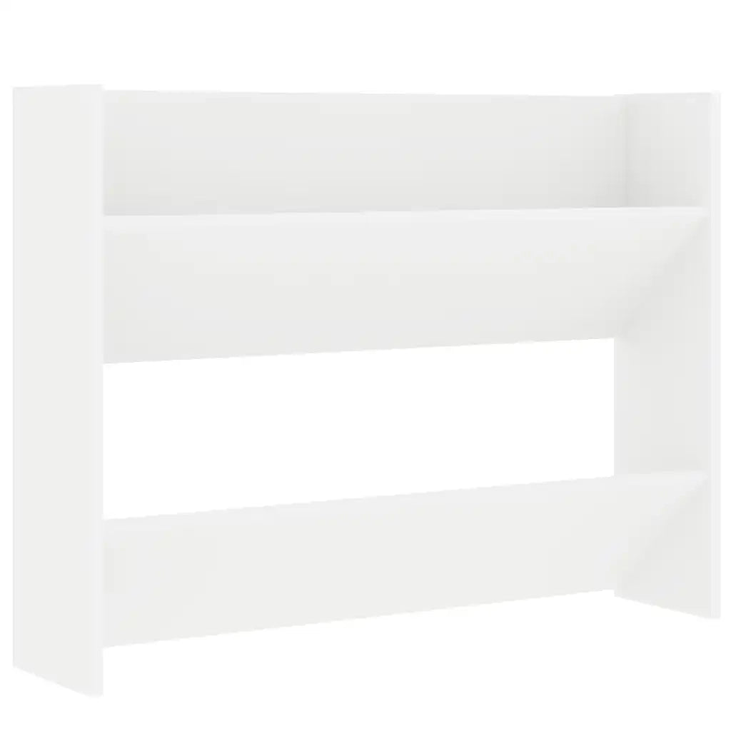 Scarpiere a Muro 2pz Bianche 80x18x60 cm in Legno Multistrato