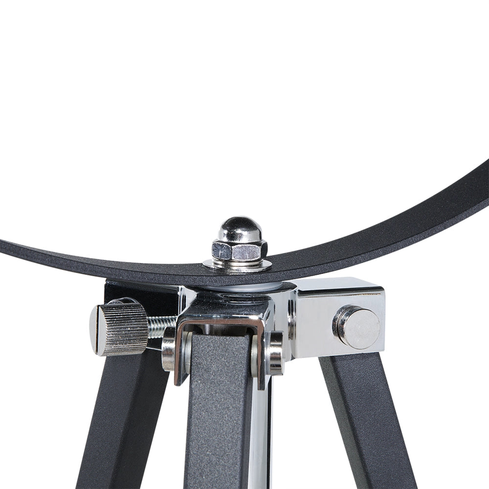 Lampada da Terra Nera con Metallo dorato 165 cm Base Treppiede Paralume Orientabile Design Industriale