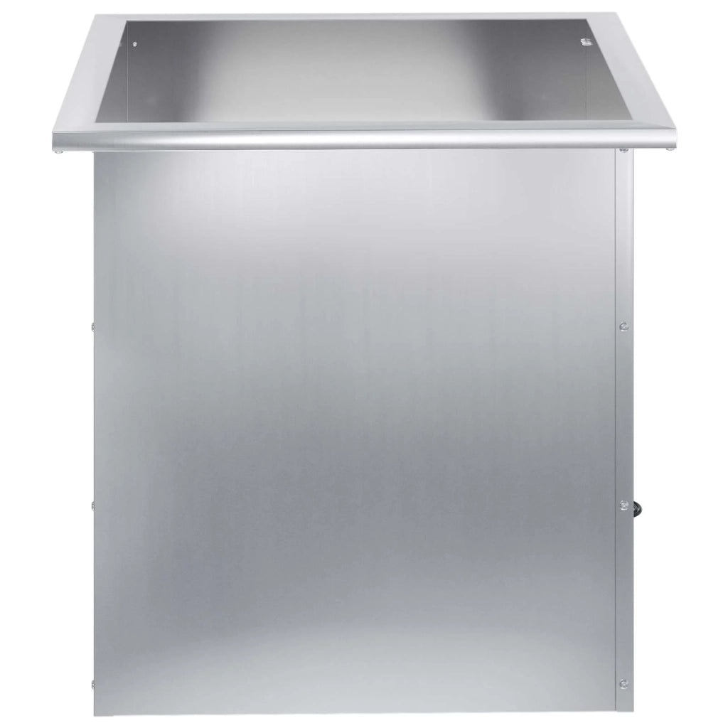 Fioriera da giardino con LED Argento 50 x 50 x 48 cm 8008192