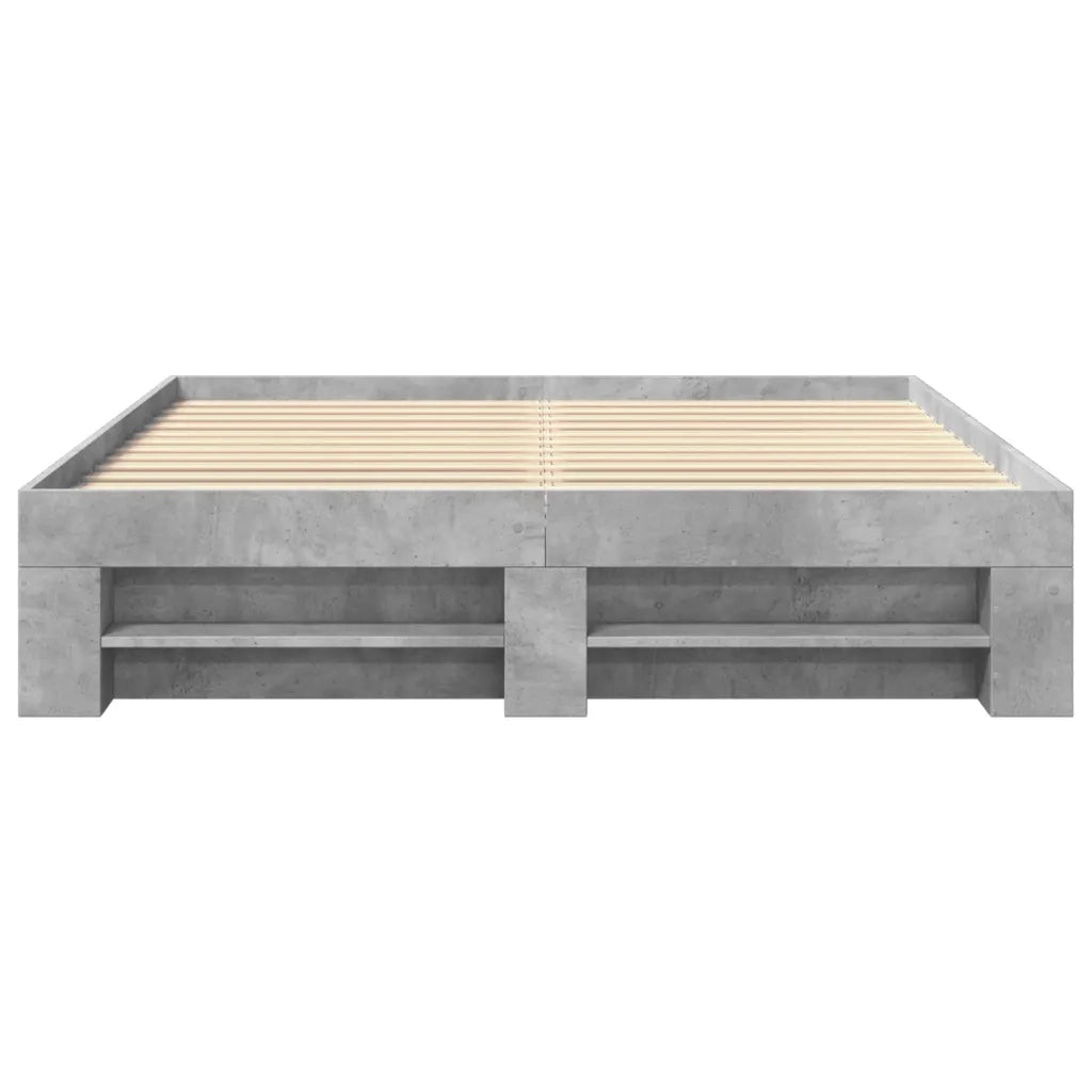 Giroletto senza Materasso Grigio Cemento 160x200cm Truciolato