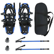 Racchette da neve 3 in 1 con bastoni da trekking Blu e Nero CFW7057388