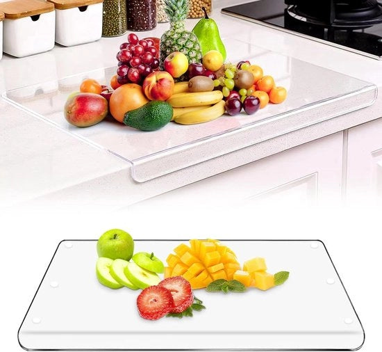 Tavolo di lavoro con protezione trasparente in vetro - Dimensioni 157 x 118 pollici - Tavolo di lavoro per cucina - Regalo per la cucina