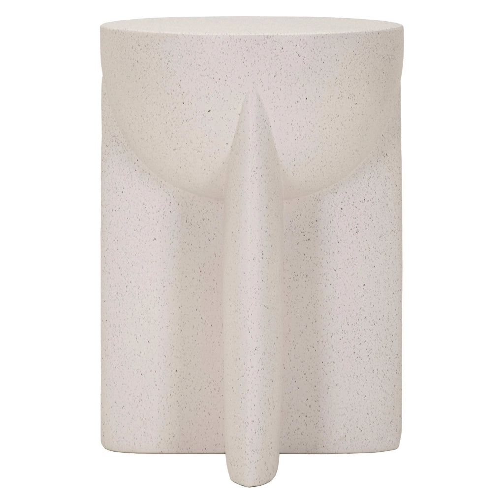 Galeli, Tavolino da Salotto Adatto per Indoor/outdoor, 41x56x41h cm Bianco Marmo